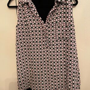 Joseph Black and Red Patterned Blouse